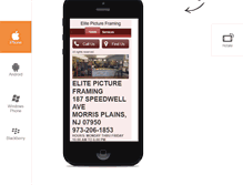 Tablet Screenshot of elitepictureframingnj.com